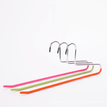 Space saving Trouser Scarf Pant Hangers Multi Layer Function PVC metal hangers trousers